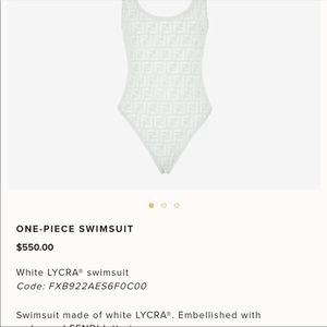 - FENDI one piece swimsuit